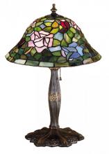 Meyda Blue 26321 - 17"H Tiffany Rosebush Accent Lamp