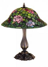Meyda Blue 26489 - 18.5"H Tiffany Rosebush Table Lamp