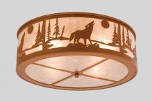  26987 - 22" Wide Wolf on the Loose Flush Mount