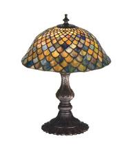 Meyda Blue 27170 - 15"H Tiffany Fishscale Accent Lamp