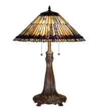  27562 - 27"H Tiffany Jeweled Peacock Table Lamp.602