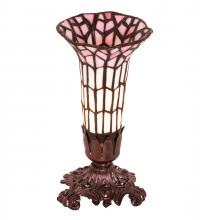  27679 - 8" High Stained Glass Pond Lily Victorian Accent Lamp