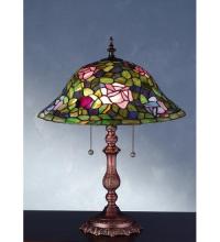 Meyda Blue 28406 - 19"H Tiffany Rosebush Table Lamp