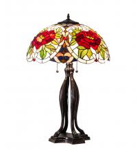 Meyda Blue 28804 - 30" High Renaissance Rose Table Lamp