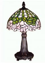  30312 - 13" High Tiffany Cabbage Rose Mini Lamp