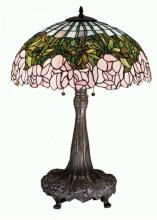 Meyda Blue 30513 - 31" High Tiffany Cabbage Rose Table Lamp