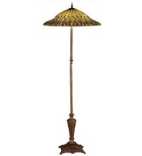 Meyda Blue 30994 - 65"H Tiffany Lotus Leaf Floor Lamp