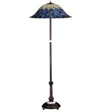 Meyda Blue 31104 - 60"H Tiffany Peacock Feather Floor Lamp