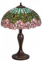 Meyda Blue 31143 - 23" High Tiffany Cabbage Rose Table Lamp
