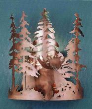  31655 - 11"W Moose Through the Trees Wall Sconce