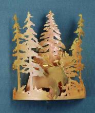 Meyda Blue 31660 - 11"W Moose Through the Trees Wall Sconce