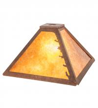 Meyda Blue 32505 - 11.5" Square Leaf Edge Shade