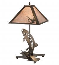 Meyda Blue 32531 - 21"H Leaping Trout Table Lamp