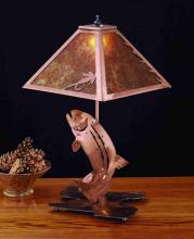 Meyda Blue 32532 - 21"H Leaping Trout Table Lamp