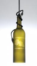  32702 - 3" Wide Tuscan Vineyard Wine Bottle Mini Pendant