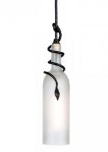  32745 - 3"W Tuscan Vineyard Frosted White Wine Bottle Mini Pendant