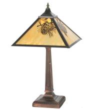 Meyda Blue 32789 - 23" High Winter Pine Mission Table Lamp