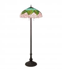  37706 - 62" High Tiffany Cabbage Rose Floor Lamp