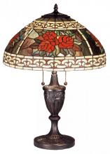 Meyda Blue 37788 - 25" High Roses & Scrolls Table Lamp