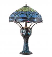 Meyda Blue 37946 - 33" High Hanginghead Dragonfly Table Lamp