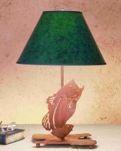  49791 - 21.5"H Leaping Bass Faux Leather Shade Table Lamp