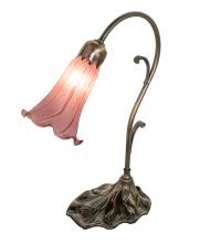  51594 - 15" High Lavender Tiffany Pond Lily Accent Lamp