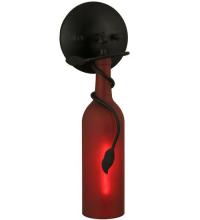 65456 - 5"W Tuscan Vineyard Frosted Red Wine Bottle Wall Sconce