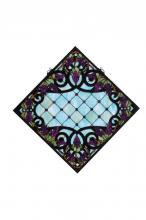  67143 - 25.5"W X 25.5"H Jeweled Grape Stained Glass Window