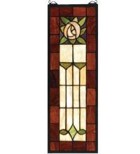  67791 - 8"W X 24"H Pasadena Rose Stained Glass Window