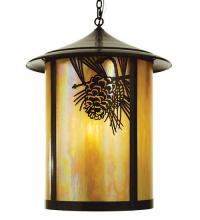  67962 - 24"W Fulton Winter Pine Lantern Pendant