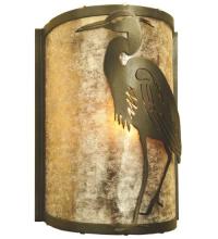 Meyda Blue 68185 - 8" Wide Heron Left Wall Sconce