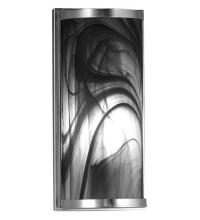  68848 - 5.5"W Cylinder Noir Swirl Fused Glass Wall Sconce