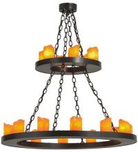  69636 - 36"W Loxley 18 LT Two Tier Chandelier