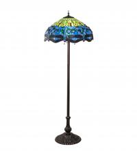  70021 - 62" High Tiffany Hanginghead Dragonfly Floor Lamp