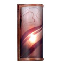  70872 - 5.5"W Cylinder Chambord Swirl Fused Glass Wall Sconce