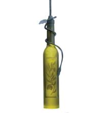  71376 - 2" Wide Tuscan Vineyard Etched Olive Branch Wine Bottle Mini Pendant