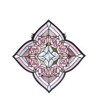  72642 - 20"W X 20"H Ring of Roses Stained Glass Window