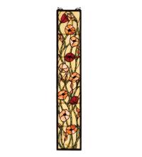  73266 - 7"W X 37"H Poppy Stained Glass Window