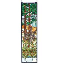  74037 - 12"W X 44"H Tiffany Foxgloves Stained Glass Window