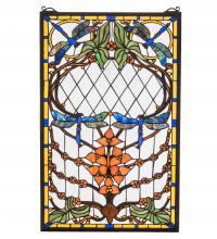 Meyda Blue 77733 - 14" Wide Dragonfly Allure Stained Glass Window