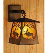  81342 - 7" Wide Moose at Dawn Hanging Wall Sconce