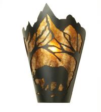 Meyda Blue 81465 - 8" Wide Bear at Dawn Wall Sconce