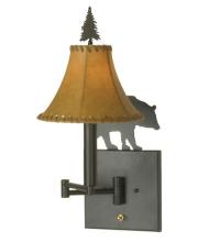  81467 - 8"W Black Bear Swing Arm Wall Sconce