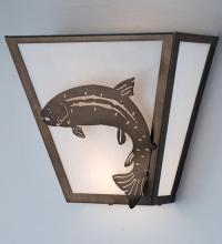 Meyda Blue 81981 - 13"W Leaping Trout Wall Sconce