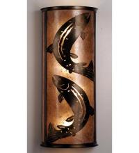 Meyda Blue 82464 - 13"W Leaping Trout Wall Sconce