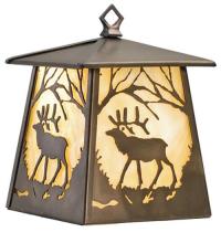  82638 - 7"W Elk at Dawn Hanging Wall Sconce
