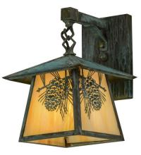  92840 - 8" Wide Stillwater Winter Pine Hanging Wall Sconce