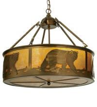  98440 - 22" Wide Lone Bear Inverted Pendant