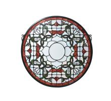  99020 - 20"W X 20"H Tulip Bevel Medallion Stained Glass Window