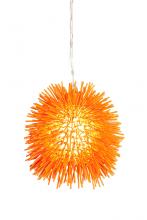  169M01OR - Urchin 1-Lt Mini Pendant - Electric Pumpkin